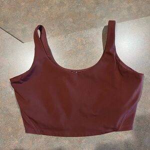 Glyder Tone-Up Sports Bra in Cabernet, L